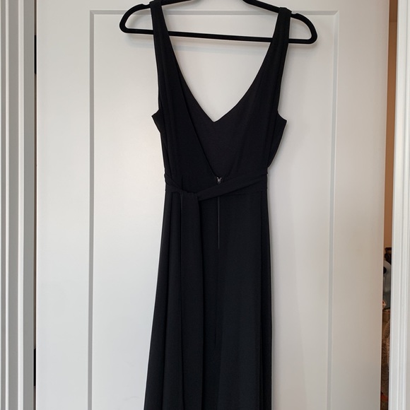 Show Me Your Mumu Jenn Maxi Chiffon with Sash Black Dress Size medium - Picture 6 of 10